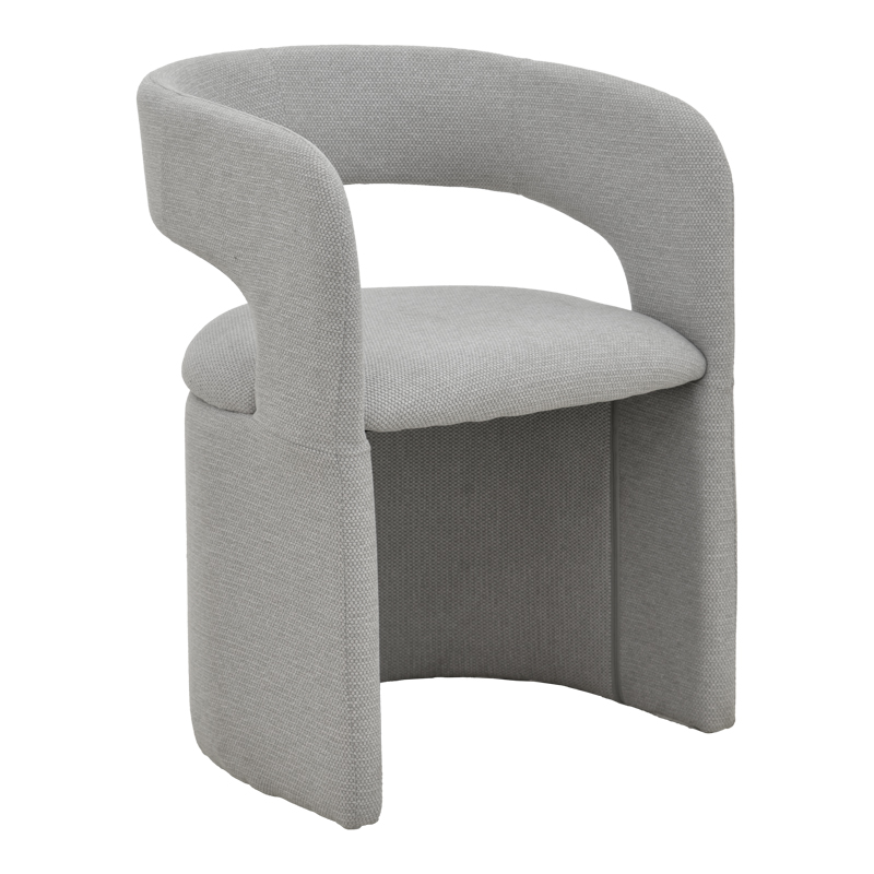 357-000025 Cocon armchair grey beige fabric 58x58x80cm - Image 1