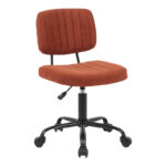 Office chair Warra burgundy fabric 50x52x76-86cm