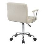 Office chair Buleco beige fabric 56x46x74-86cm - Image 2