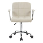 Office chair Buleco beige fabric 56x46x74-86cm - Image 4