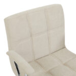 Office chair Buleco beige fabric 56x46x74-86cm - Image 6