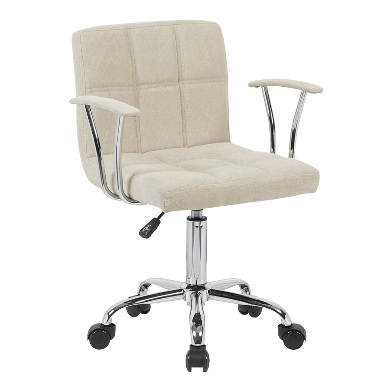 360-000032 Office chair Buleco beige fabric 56x46x74-86cm - Image 1