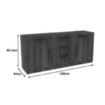 Doha sideboard walnut with oak 180x45x80.5cm - Слика 4