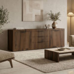 Doha buffet walnut with oak 210x45x80.5cm