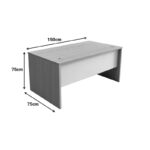Armadi work desk sonoma-white 150x75x75cm - Слика 3