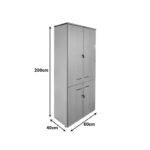 Armadi sonoma office cabinet-white 80x40x200cm - Слика 4