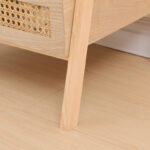 Floor 3-tier shelf Scandy pine wood-rattan in natural color 44x37x110cm - Image 6