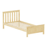 Bed Neranda pine wood in natural color 90x190cm - Image 2