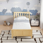 Bed Neranda pine wood in natural color 90x190cm - Image 3
