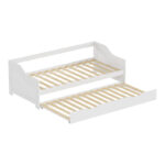 Sofa-Bed Benato with sliding bed pine wood white 90x190cm - Слика 6