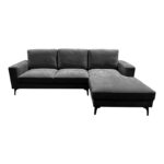 Left corner sofa Menande anthracite fabric 248x173x89cm - Слика 2