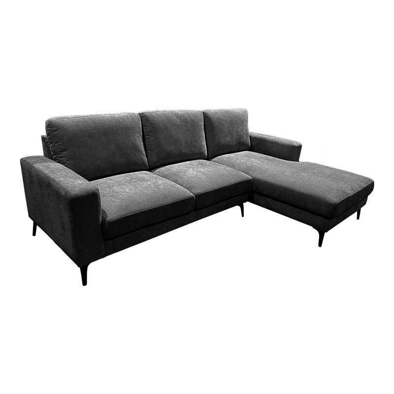 371-000011 Left corner sofa Menande anthracite fabric 248x173x89cm - Слика 1