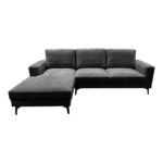 Right corner sofa Menande anthracite fabric 248x173x89cm - Слика 2
