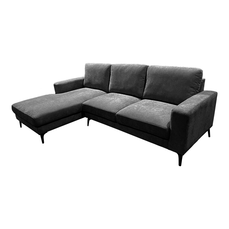 371-000012 Right corner sofa Menande anthracite fabric 248x173x89cm - Слика 1