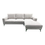 Left corner sofa Menande ivory fabric 248x173x89cm - Слика 2