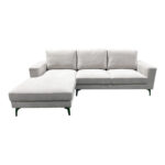 Right corner sofa Menande ivory fabric 248x173x89cm - Слика 2