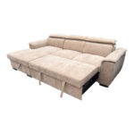Right corner sofa-bed Lemance beige fabric 251x168x82cm - Слика 2