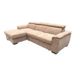 Right corner sofa-bed Lemance beige fabric 251x168x82cm