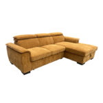 Left corner sofa-bed Lemance camel fabric 251x168x82cm