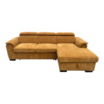 Left corner sofa-bed Lemance camel fabric 251x168x82cm - Image 4