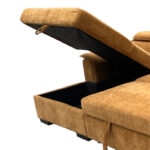 Right corner sofa-bed Lemance camel fabric 251x168x82cm - Слика 6