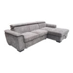 Left corner sofa-bed Lemance grey fabric 251x168x82cm