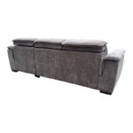 Left corner sofa-bed Lemance grey fabric 251x168x82cm - Image 5