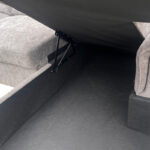 Left corner sofa-bed Lemance grey fabric 251x168x82cm - Image 6