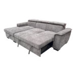Right corner sofa-bed Lemance grey fabric 251x168x82cm - Слика 2
