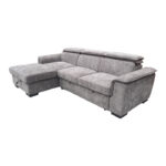 Right corner sofa-bed Lemance grey fabric 251x168x82cm
