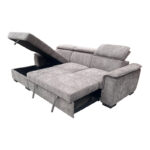 Right corner sofa-bed Lemance grey fabric 251x168x82cm - Слика 3
