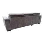 Right corner sofa-bed Lemance grey fabric 251x168x82cm - Слика 5