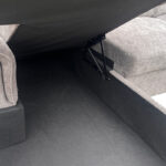 Right corner sofa-bed Lemance grey fabric 251x168x82cm - Слика 6