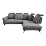 Left corner sofa Serkas grey fabric 268x100x105cm - Image 5