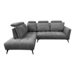 Right corner sofa Serkas grey fabric 268x100x105cm - Image 3
