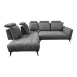 Right corner sofa Serkas grey fabric 268x100x105cm - Image 5