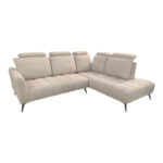 Left corner sofa Serkas beige fabric 268x100x105cm - Image 2