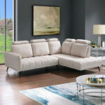 Left corner sofa Serkas beige fabric 268x100x105cm