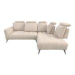 Left corner sofa Serkas beige fabric 268x100x105cm - Image 4