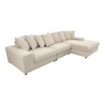Left corner sofa Gerando beige fabric 336x179x83cm - Слика 2