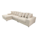 Right corner sofa Gerando beige fabric 336x179x83cm - Image 2