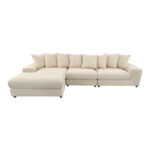 Right corner sofa Gerando beige fabric 336x179x83cm - Image 3