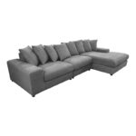 Left corner sofa Gerando anthracite fabric 336x179x83cm - Слика 2