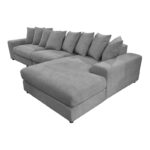 Left corner sofa Gerando anthracite fabric 336x179x83cm - Слика 4