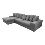 Right corner sofa Gerando anthracite fabric 336x179x83cm - Image 2