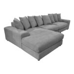 Right corner sofa Gerando anthracite fabric 336x179x83cm - Image 4