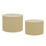 Set of 2 pieces coffee tables Ponty cream mango wood - Слика 2