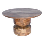 Coffee table Perlon walnut mango wood D80x45cm - Слика 2
