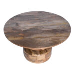 Coffee table Perlon walnut mango wood D80x45cm - Слика 3