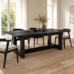 Table Senza black mango wood 180x90x76cm